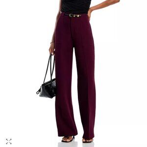 Bloomingdales AQUA Wide Leg Pants - Exclusive. Dark Cherry Size XS. NWT!